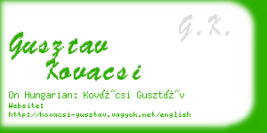 gusztav kovacsi business card